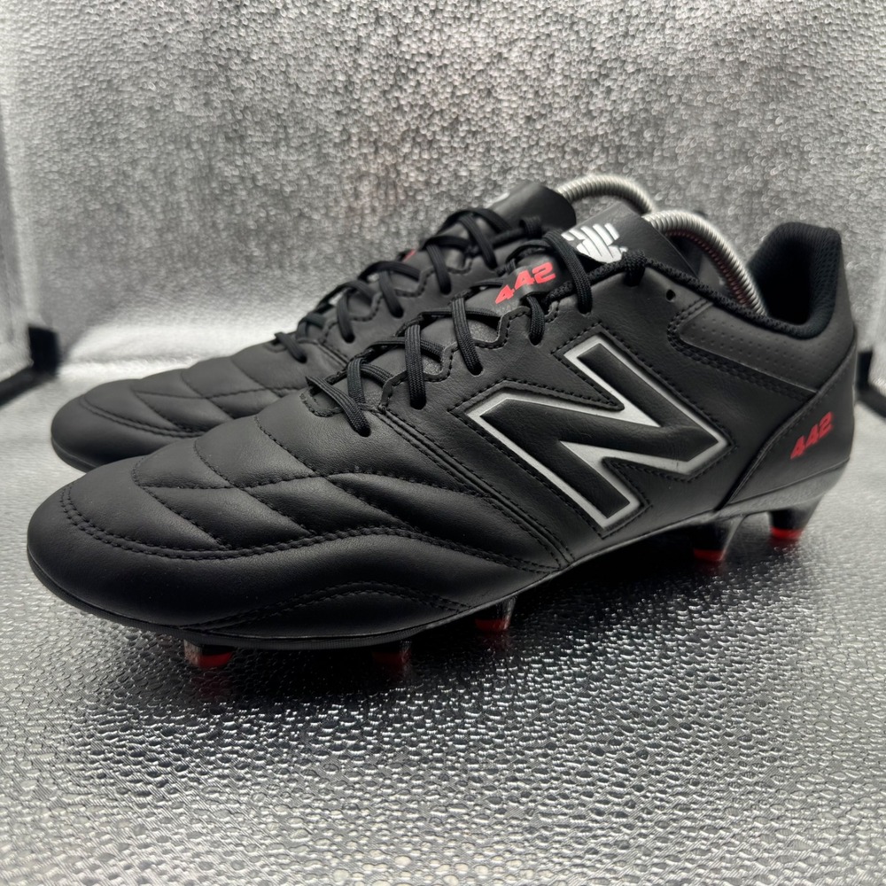 Size 10.5 New Balance 442 V2 Academy FG Mens Black Excellent Soccer Cleats